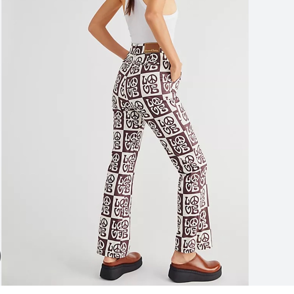 HOUSE OF SUNNY peace bell bottoms